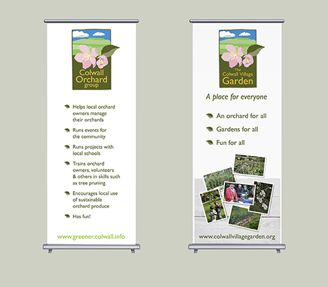 Colwall Orcahrd Group Roll up Banners