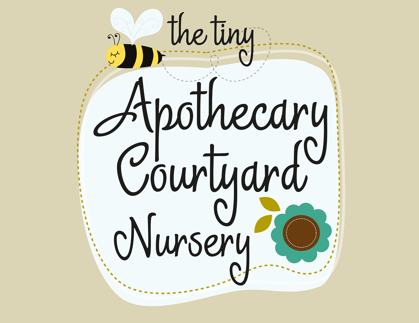 The Tiny Apothecary Nursery Branding + Pavement Signage